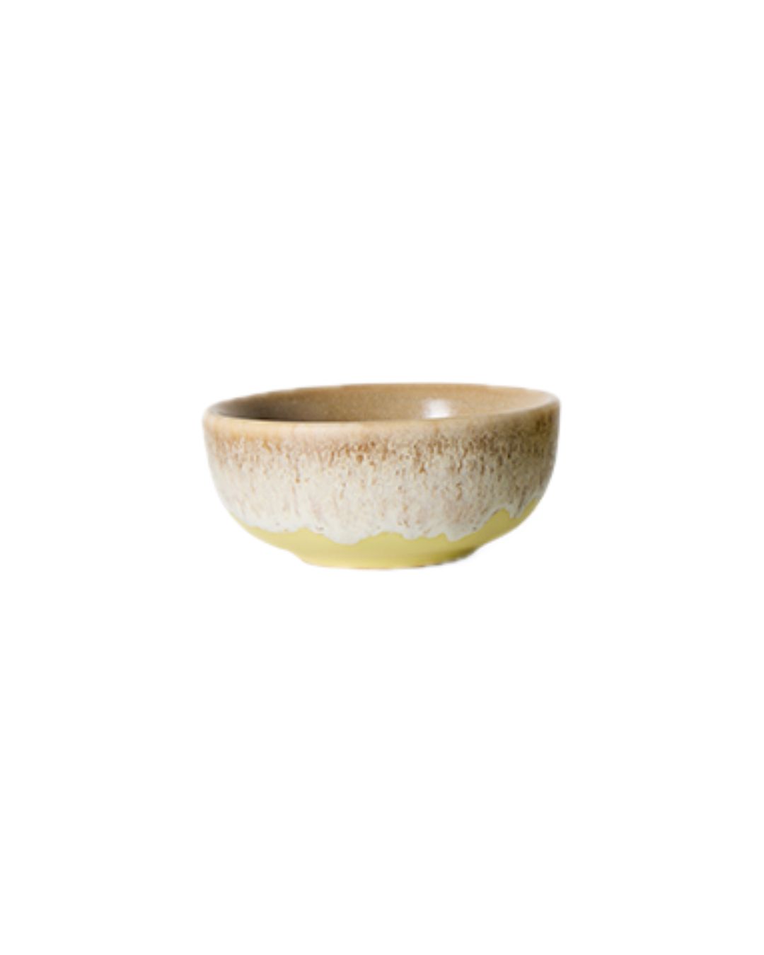 70s ceramics: XS bowl caramelized, Kies een kleur: custard