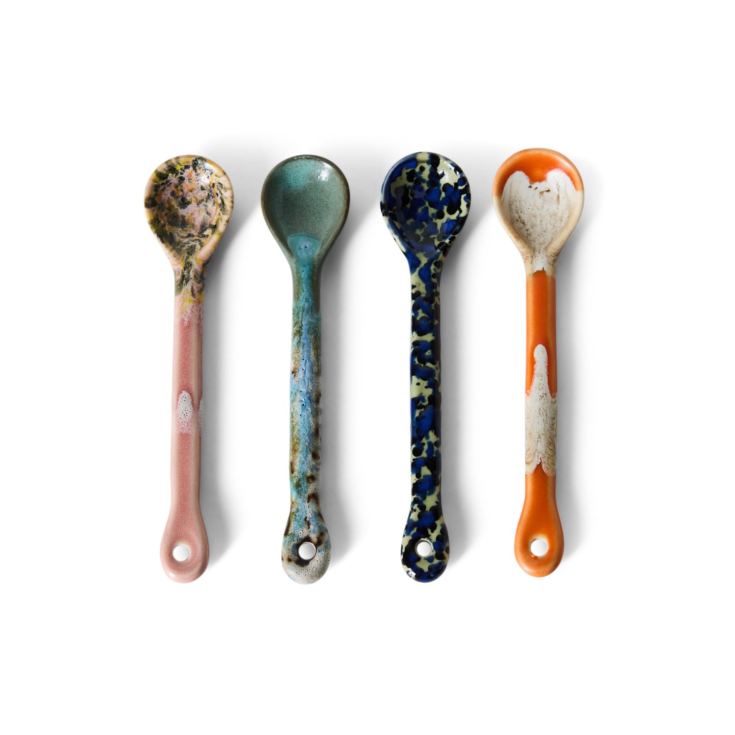70s ceramics: spoons joy, M, set of 4