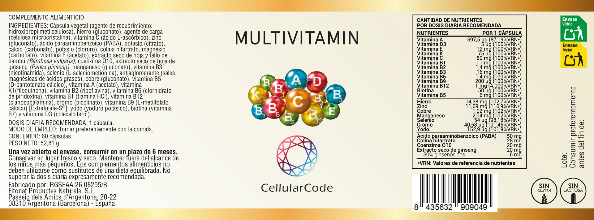 Multivitamin Plus 60 cápsulas