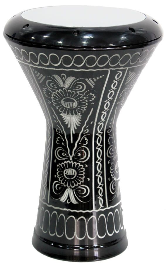 Black Flowers - Beginner Aluminum Doumbek Darbuka