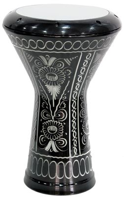 Black Flowers - Beginner Aluminum Doumbek Darbuka