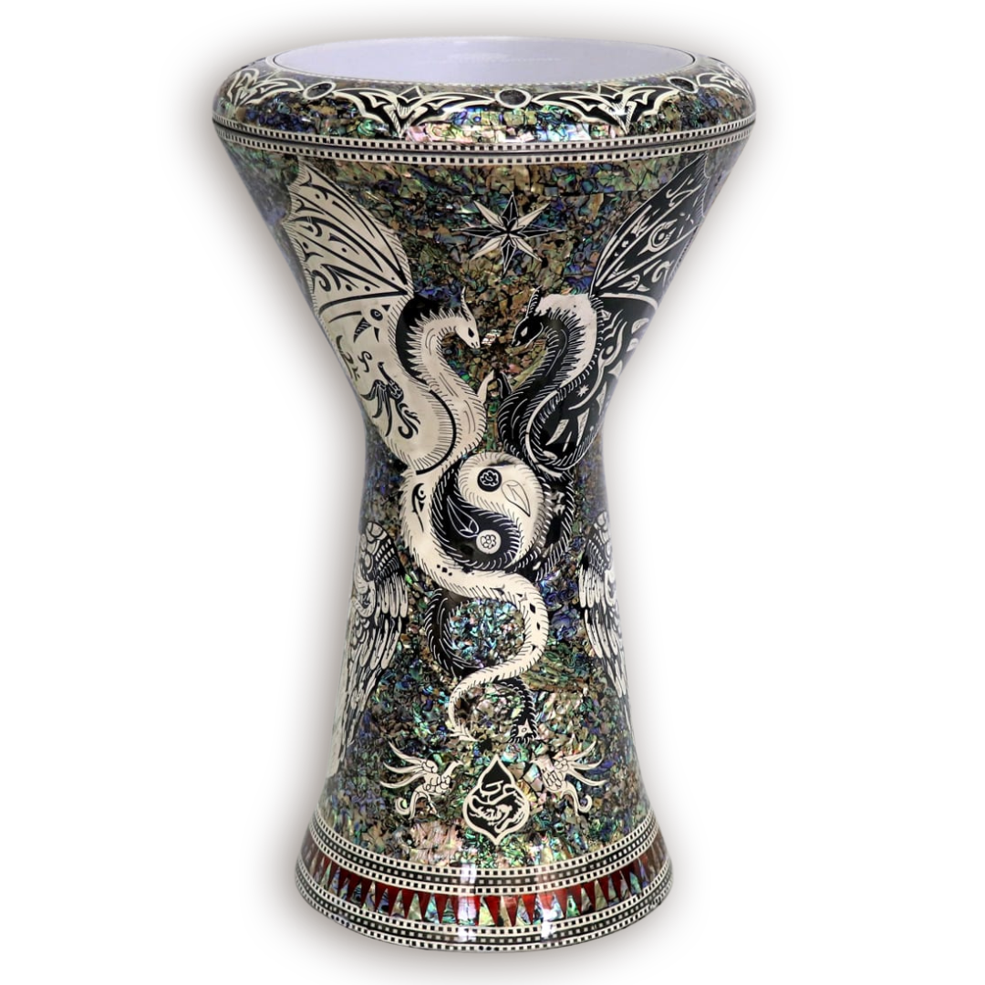 Black and White Dargon - Sombaty Plus Darbuka Doumbek