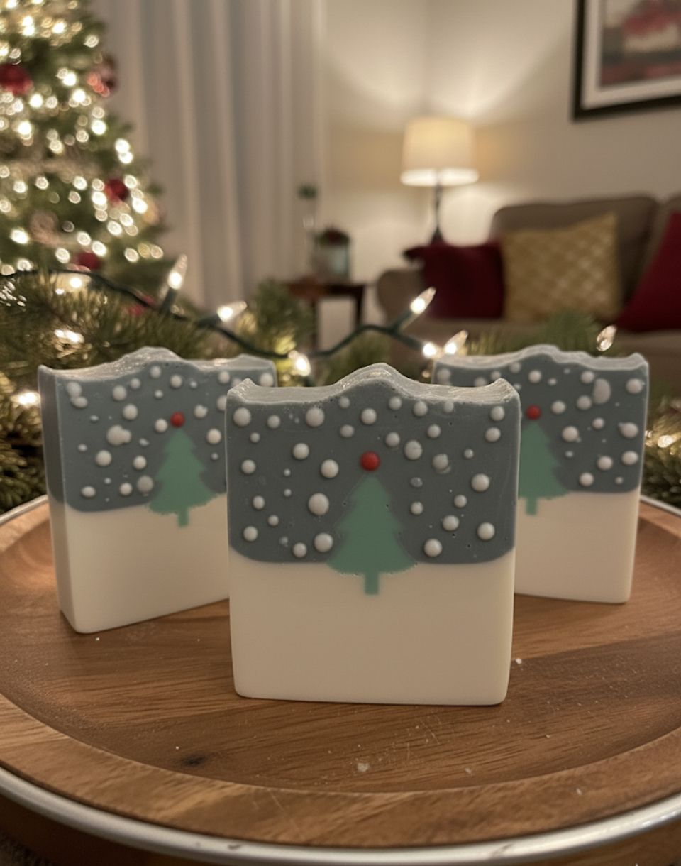 Christmas tree y winter&#39;s morning