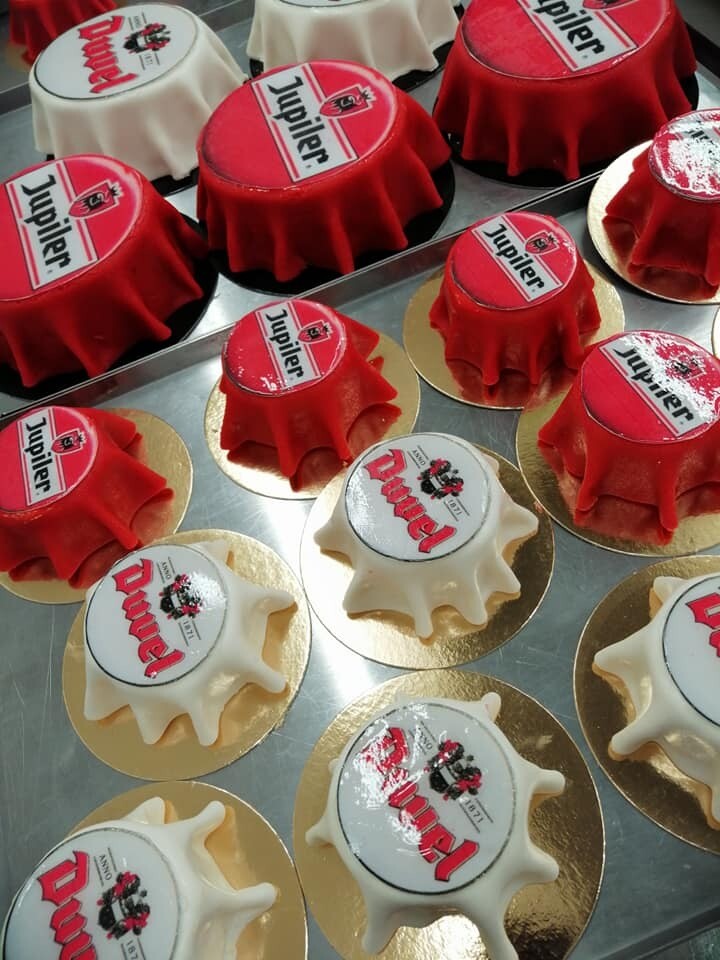 kroonkurk taartje rood