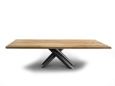 Massiv design einzigartig Esstisch nach Maß aus Eiche oder Amerikänische Nussbaum  Metal Gestell