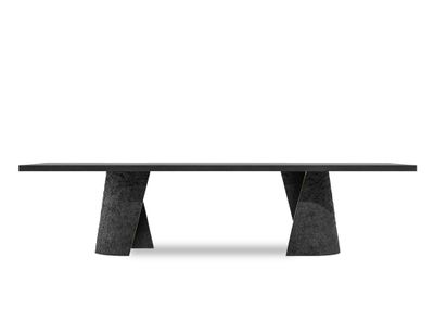 Massiv design Esstisch nach Maß aus Eiche oder Amerikänische Nussbaum 160x200cm Metal Gestell