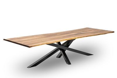 Massiv design einzigartig Esstisch nach Maß aus Eiche oder Amerikänische Nussbaum  Metal Gestell