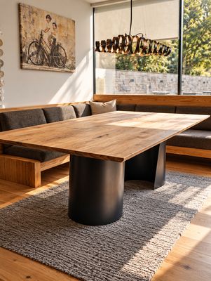 Einzigartig und Design Esstisch MADRID aus Massivholz