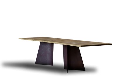 Massiv design einzigartig Esstisch nach Maß aus Eiche oder Amerikänische Nussbaum  Metal Gestell