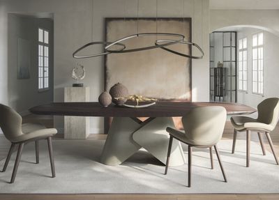 Massiv design einzigartig Esstisch nach Maß aus Eiche oder Amerikänische Nussbaum  Metal Gestell