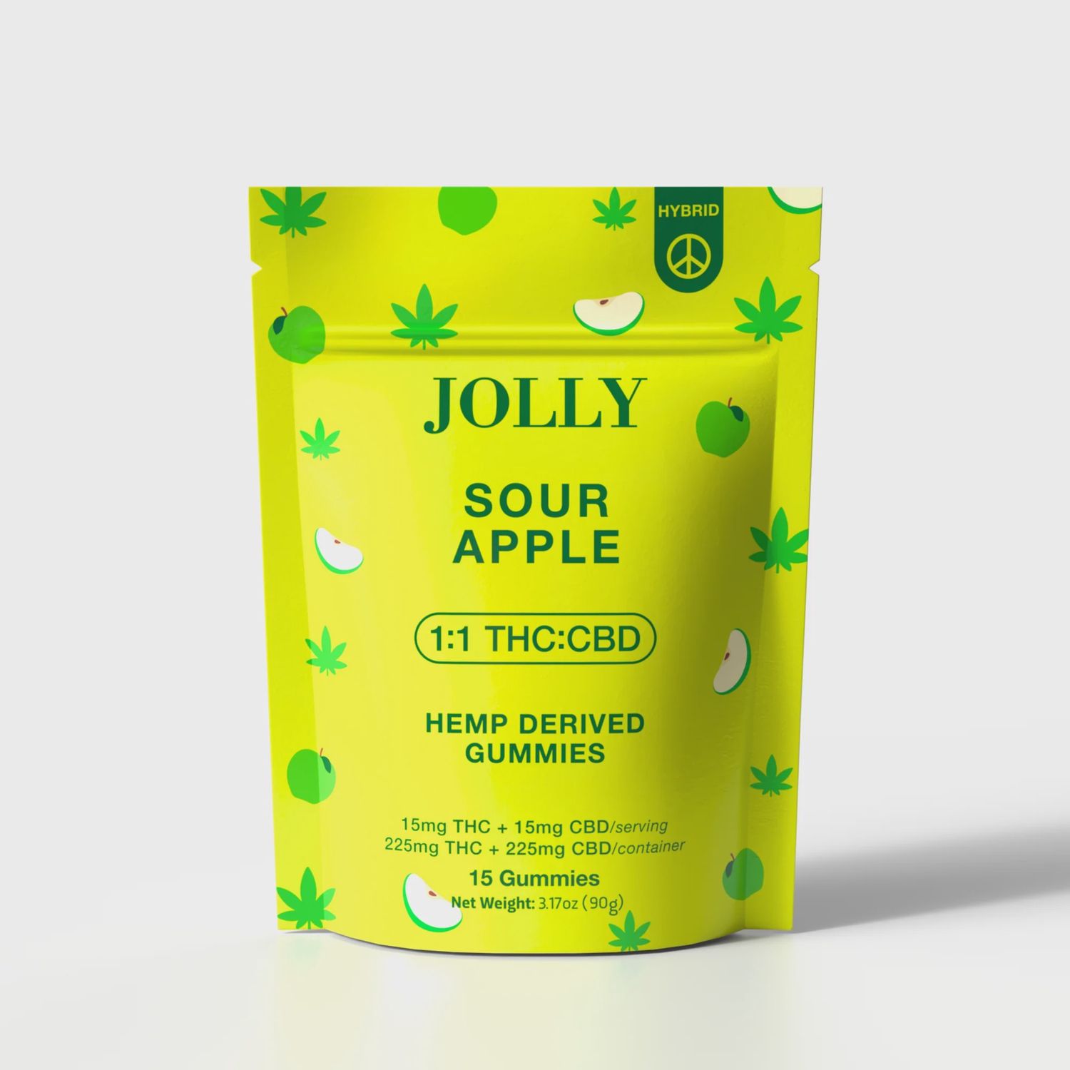 Jolly 15mg Sour Apple Gummies