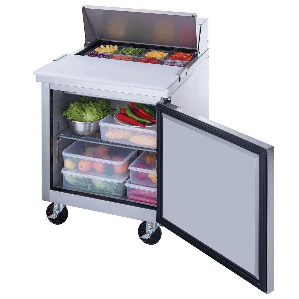 Dukers DSP29-8-S1 29 Dukers DSP29-8-S1 29" 1-Door Refrigerated Sandwich Prep Table