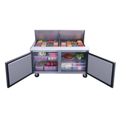 Dukers DSP60-24M-S2 60 Dukers DSP60-24M-S2 60" 2-Door Mega Top Refrigerated Prep Table