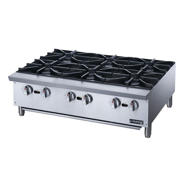 DCHPB36 — Dukers 6-Burner Commercial Countertop Hot Plate