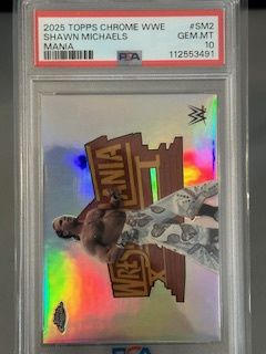 2025 Topps Chrome Shawn Michaels Wrestlemania PSA10