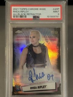 2021 Topps Chrome Rhea Ripley Auto /10 PSA 9
