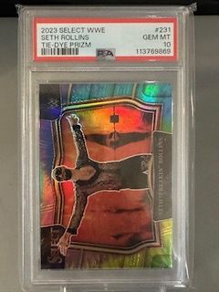 2023 Select Seth Rollins Tie-dye /25 PSA 10