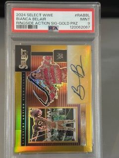 2024 Select Bianca Belair Ringside Gold Auto /10 PSA 9