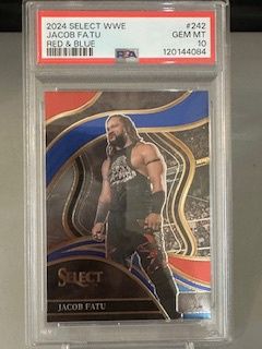 2024 Select Jacob Fatu Red &amp; Blue PSA 10