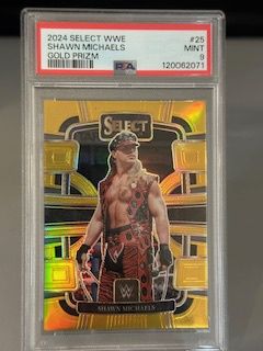 2024 Select Shawn Michaels Gold Prizm /10 PSA 9