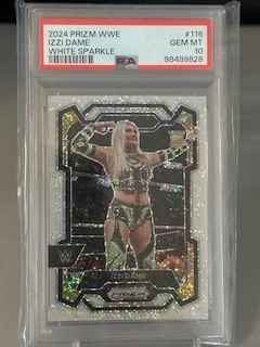 2024 Prizm White Sparkle Izzi Dame PSA 10