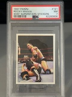 1997 Panini Rocky Maivia #121 PSA 7