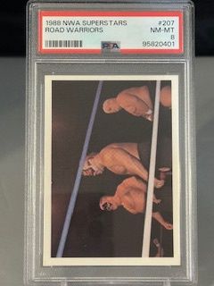 1988 NWA Superstars Road Warriors PSA 8