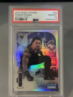 2020 Topps Chrome Roman Reigns Refractor PSA 10