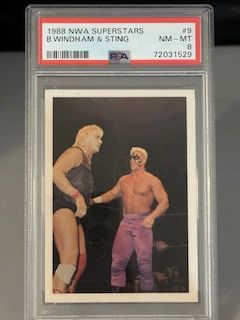 1988 NWA Superstars Barry Windham &amp; Sting PSA 8