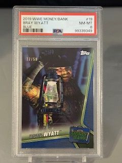 2019 Topps MITB Bray Wyatt /50 PSA 8