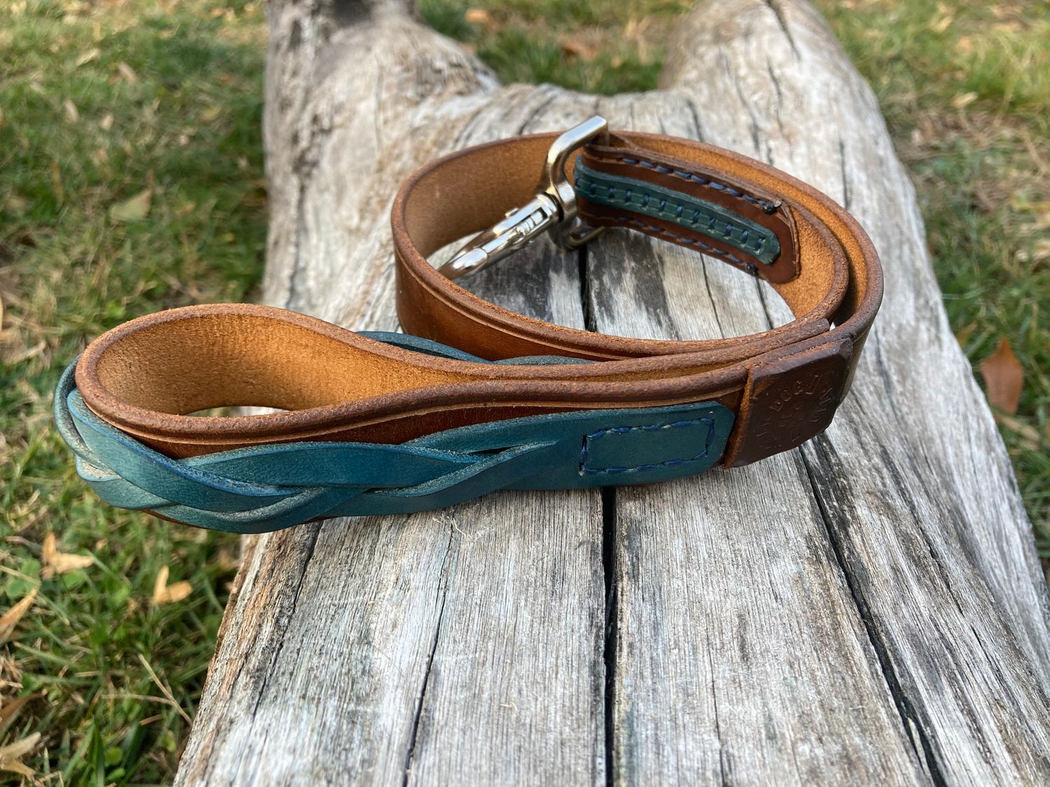 Big Short Lead in Walnut with Turquoise Accents