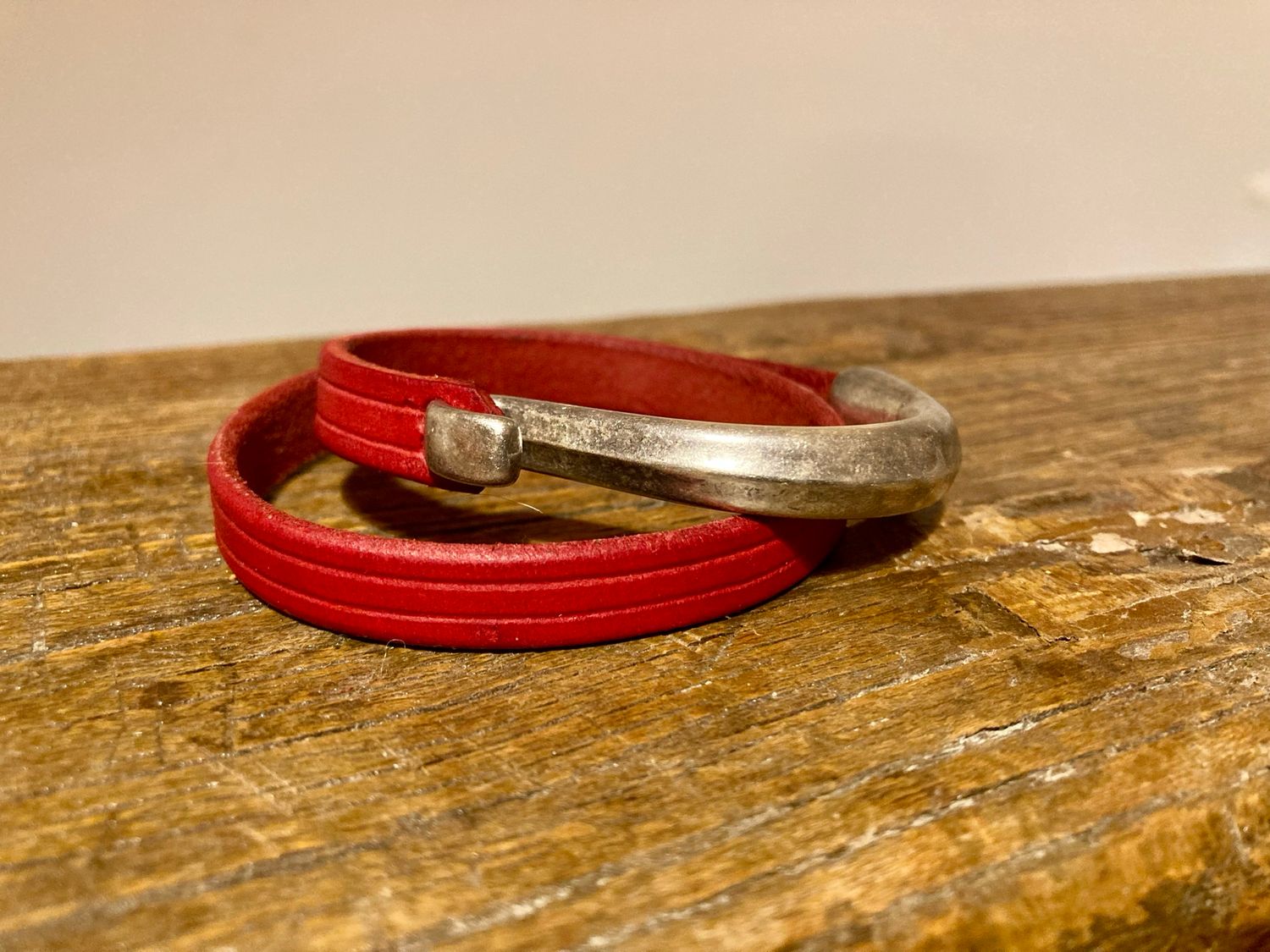 Double Wrap Bracelet with Hook Closure