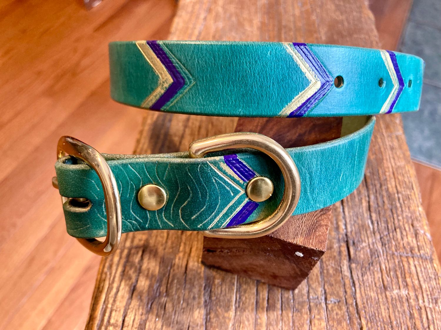 Green Collar with Purple &amp; Gold Accents