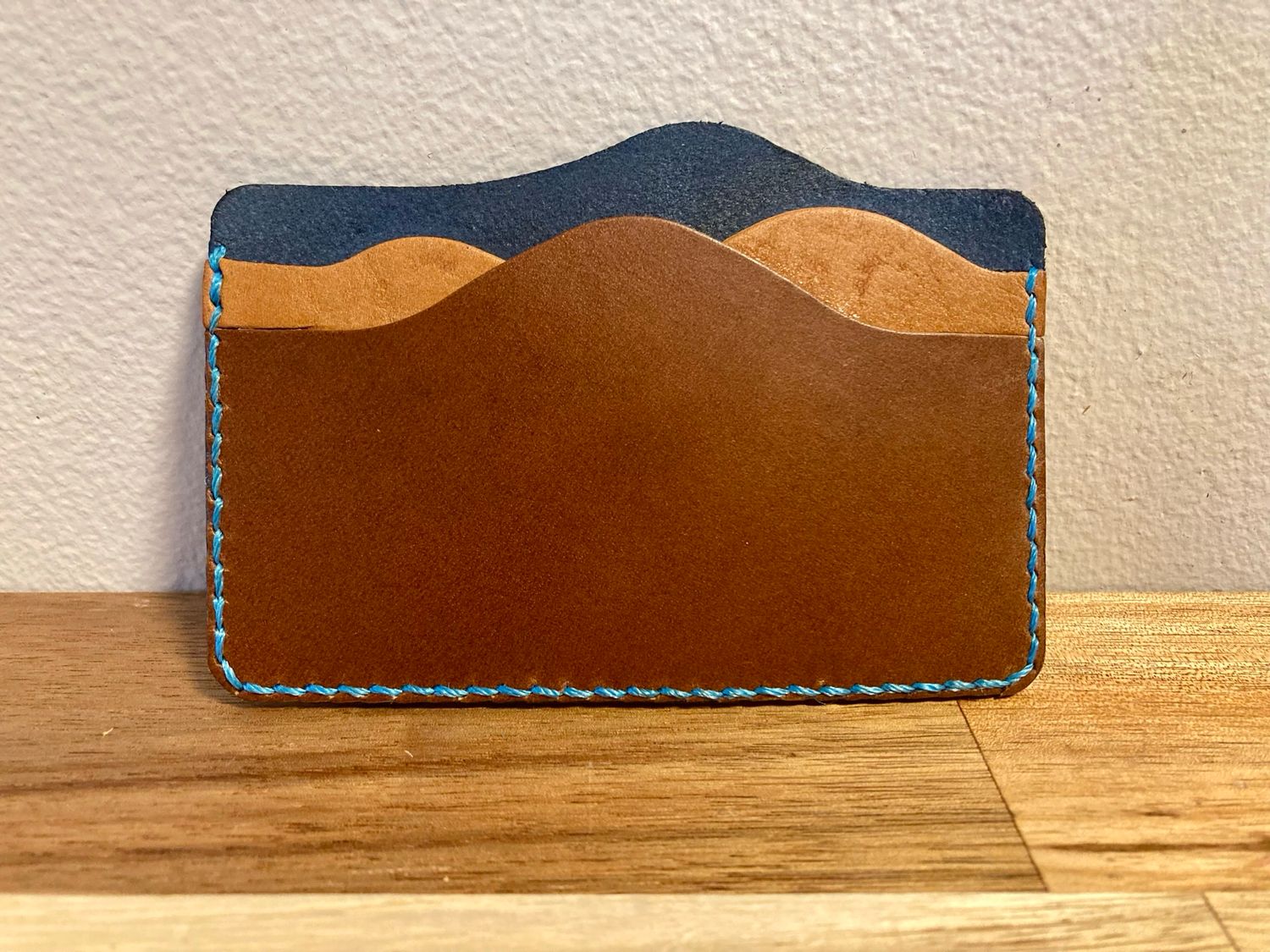 Minimalist Card Holder - Mountain Sky (Buttero-Vachetta-Goatskin Combo)