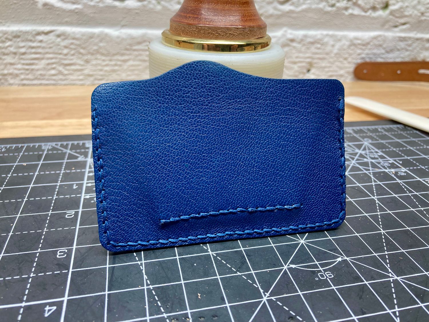 Minimalist Card Holder - Mountain Sky (Buttero-Vachetta-Goatskin Combo)
