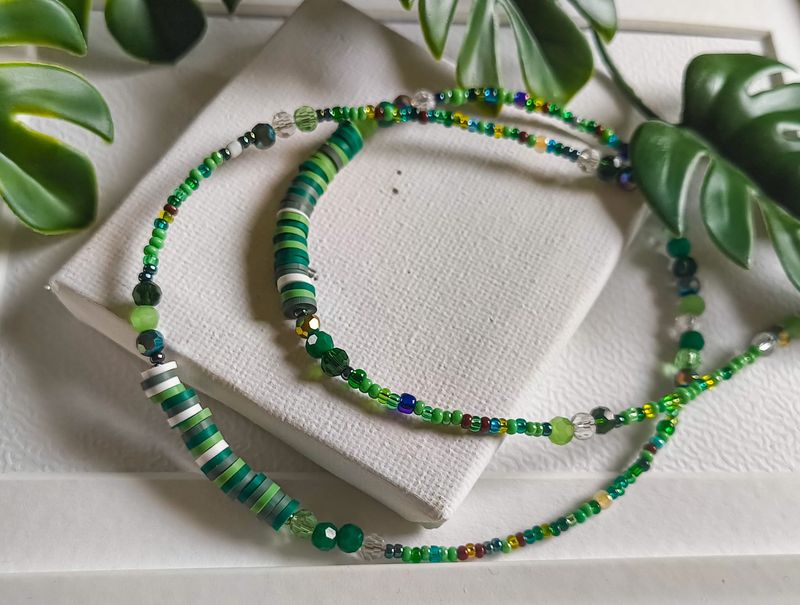 Green  beads - naszyjnik