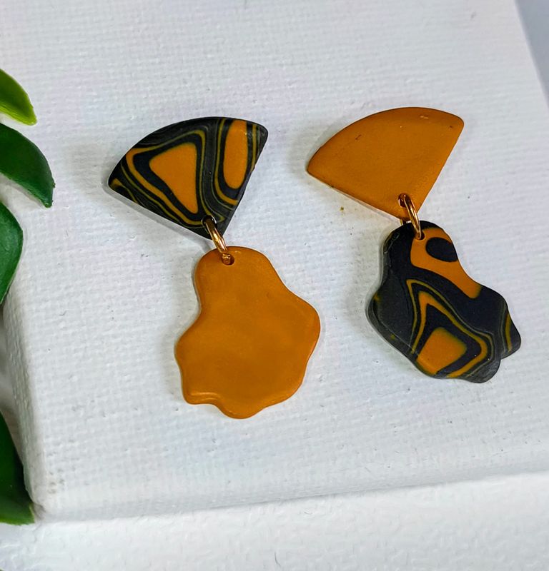 Czarna pomarańcza - kolczyki