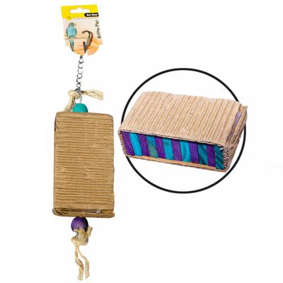 Wooden Blocks and Corrugated Board with beads 34cm