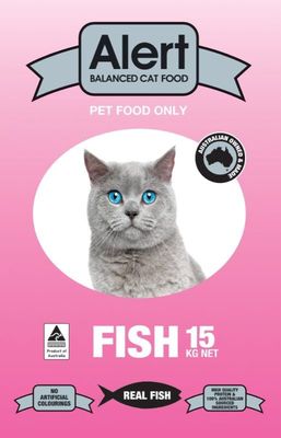 Alert Cat Bisciuts Fish