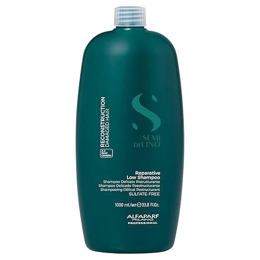 Alfaparf Milano Semi di Lino Reconstruction Reparative Sulfate Free Shampoo for Damaged Hair (32oz)