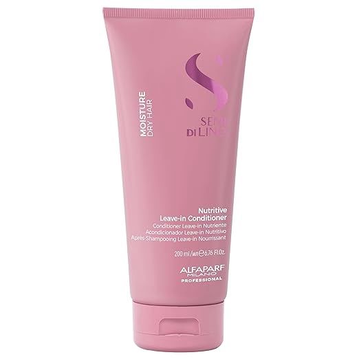 Alfaparf Milano Semi Di Lino Moisture Nutritive Leave-in Sulfate Free Conditioner for Dry Hair (8OZ)