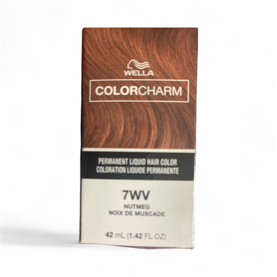 WELLA COLOR CHARM PERMANENT LIQUID HAIR COLOR 1.4 OZ 7WV NUTMEG