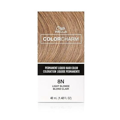 WELLA COLOR CHARM PERMANENT LIQUID HAIR COLOR 1.4 OZ 8N/811 LIGHT BLONDE