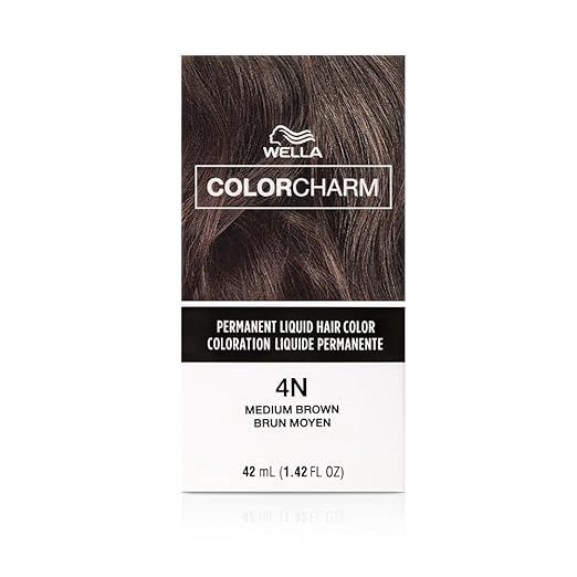 WELLA COLOR CHARM PERMANENT LIQUID HAIR COLOR 1.4 OZ 4N/411 MEDIUM BROWN
