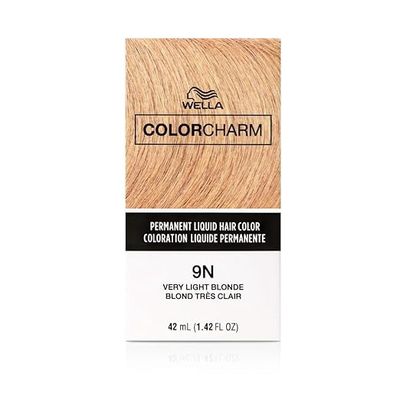 WELLA COLOR CHARM PERMANENT LIQUID HAIR COLOR 1.4 OZ 9N/911  VERY LIGHT BLONDE