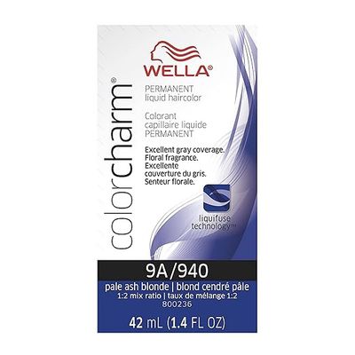 WELLA COLOR CHARM PERMANENT LIQUID HAIR COLOR 1.4 OZ 9A/940  PALE ASH BLONDE