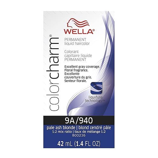 WELLA COLOR CHARM PERMANENT LIQUID HAIR COLOR 1.4 OZ 9A/940  PALE ASH BLONDE