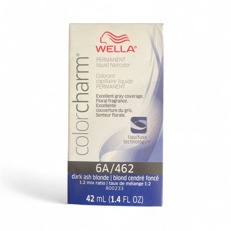 WELLA COLOR CHARM PERMANENT LIQUID HAIR COLOR 1.4 OZ 6A/462 DARK ASH BLONDE
