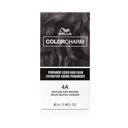 WELLA COLOR CHARM PERMANENT LIQUID HAIR COLOR 1.4 OZ 4A/237 MEDIUM ASH BROWN