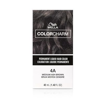 WELLA COLOR CHARM PERMANENT LIQUID HAIR COLOR 1.4 OZ 4A/237 MEDIUM ASH BROWN